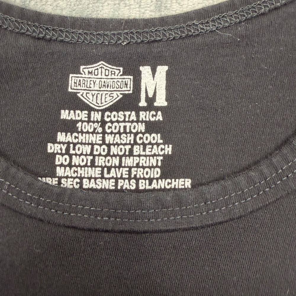 Harley-Davidson Costa Rica Beach Tank Top Mens Medium Black Pura Vida Dealer - Picture 8 of 8